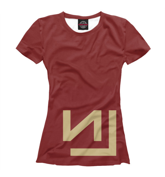 Футболка для девочек с изображением Nine Inch Nails цвета Белый