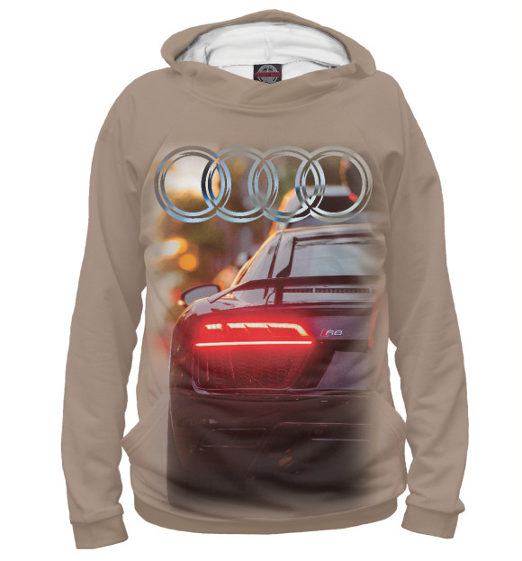 Женское худи с изображением Audi цвета Белый