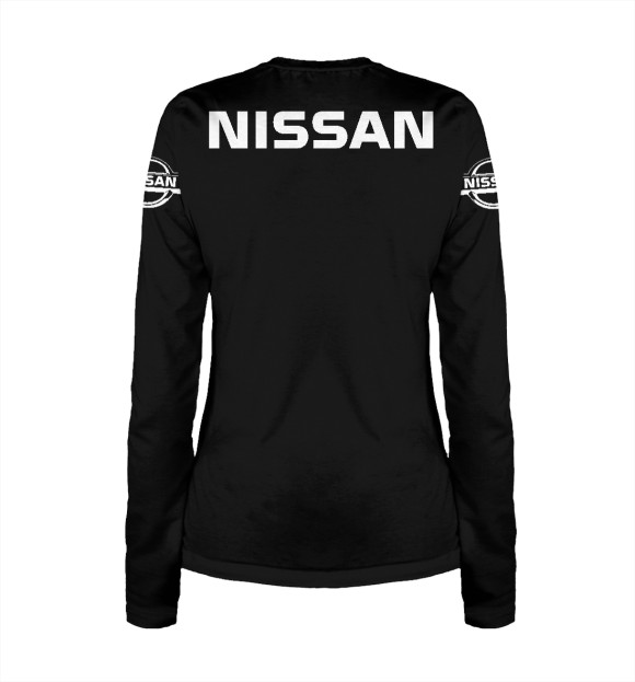Женский лонгслив с изображением Nissan цвета Белый