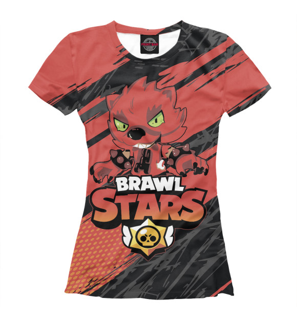 Женская футболка с изображением Brawl Stars цвета Белый