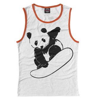 Майка для девочки Panda Snowboarder