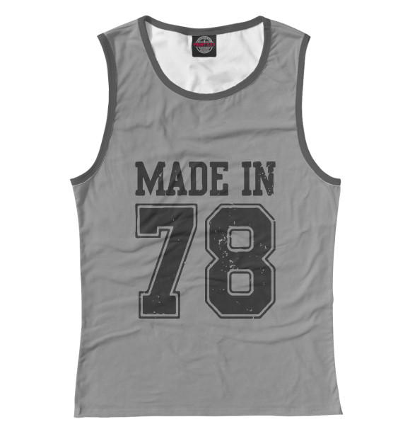 Женская майка с изображением Made in 1978 цвета Белый