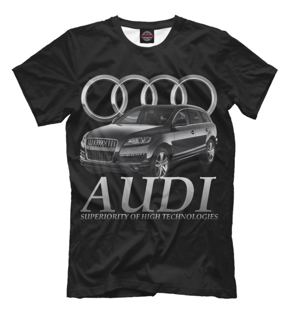 Футболка для мальчиков с изображением Audi цвета Черный