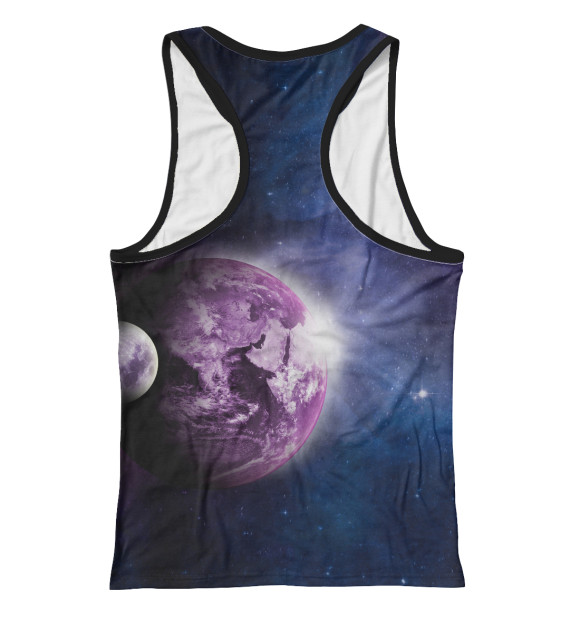 Женская майка-борцовка с изображением На земле с 1989 цвета Белый