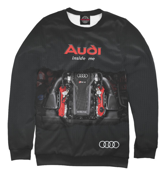 Свитшот для девочек с изображением AUDI внутри меня цвета Белый