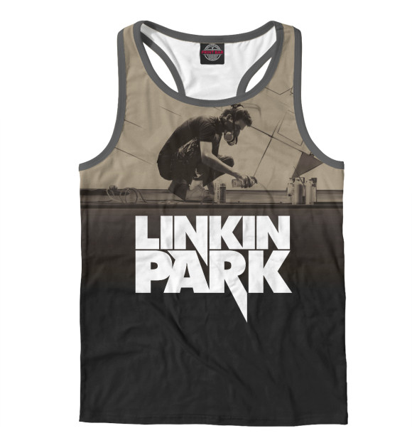 Мужская майка-борцовка с изображением Linkin Park Meteora цвета Белый