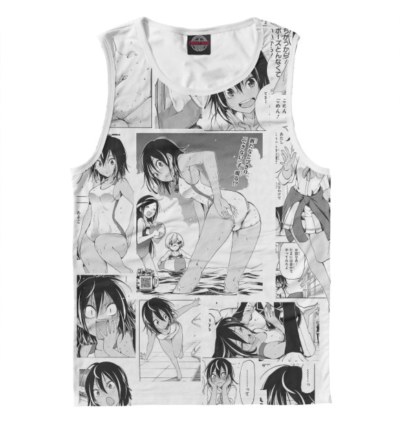 Мужская майка с изображением Anime цвета Белый