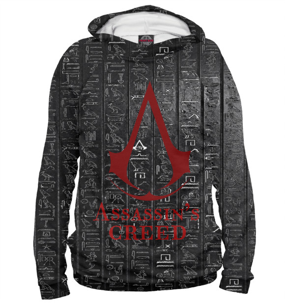 Женское худи с изображением Assassins  creed истоки цвета Белый