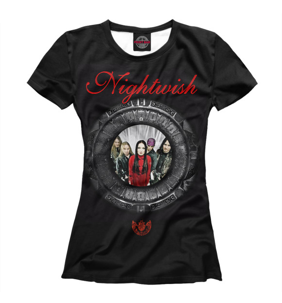 Женская футболка с изображением Nightwish цвета Белый