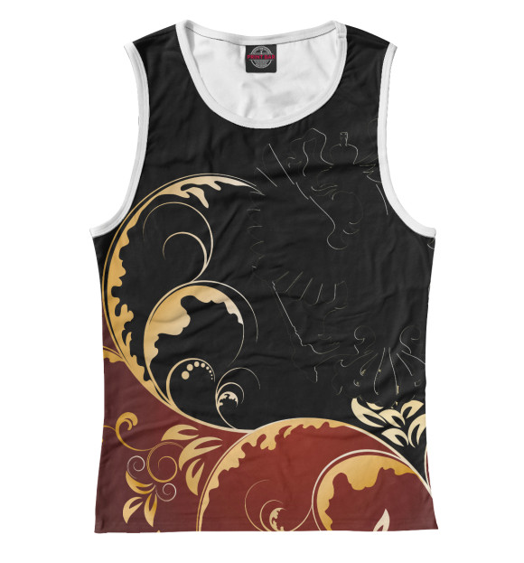 Майка для девочки с изображением Герб РФ цвета Белый