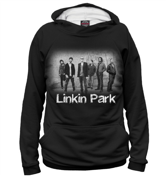 Мужское худи с изображением Linkin Park цвета Белый