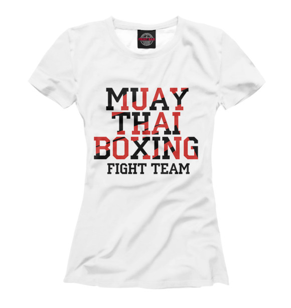 Женская футболка с изображением Muay Thai Boxing цвета Белый