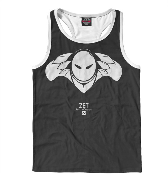 Мужская майка-борцовка с изображением Zet Arc warden цвета Белый