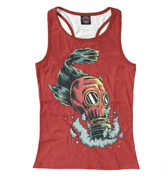 Женская майка-борцовка с изображением Психоделика цвета Белый