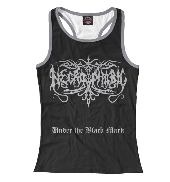 Женская майка-борцовка с изображением Necrophobic цвета Белый