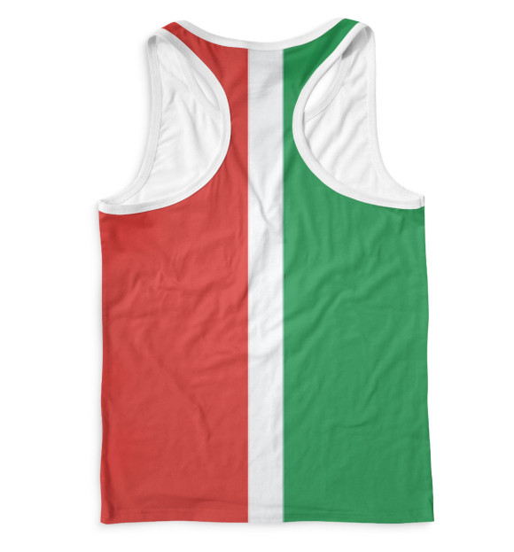 Мужская майка-борцовка с изображением Флаг Татарстана цвета Белый