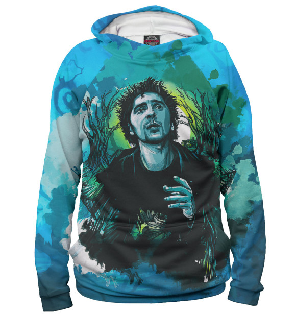 Мужское худи с изображением Горшок цвета Белый