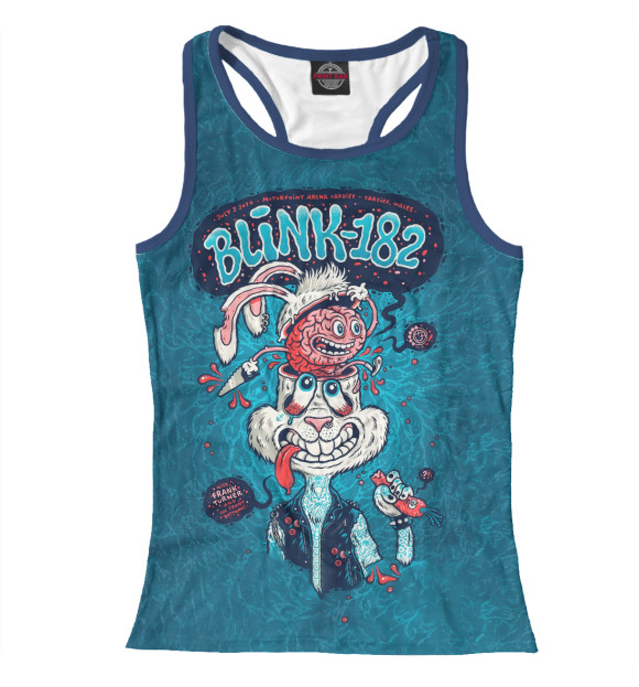 Женская майка-борцовка с изображением Blink-182 цвета Белый