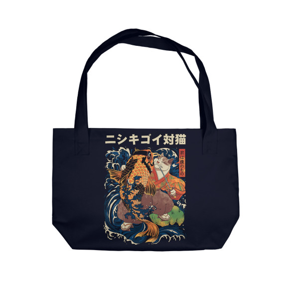 Пляжная сумка с изображением Fight цвета 