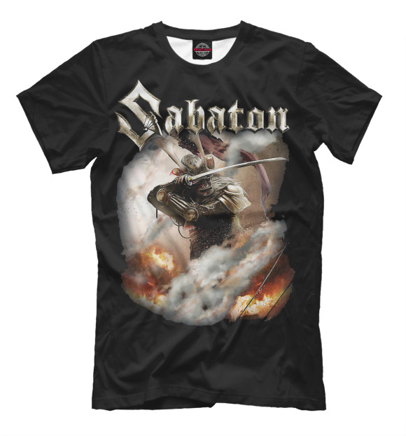 Мужская футболка с изображением Sabaton цвета Черный