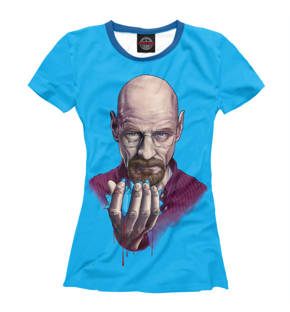Женская футболка с изображением Heisenberg Meth цвета Белый