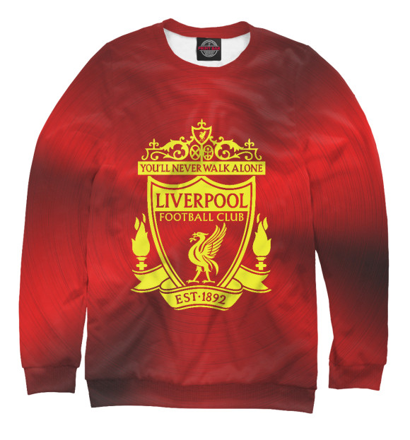 Свитшот для мальчиков с изображением Liverpool цвета Белый