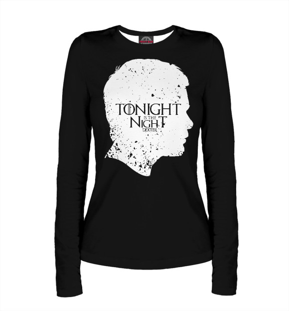 Женский лонгслив с изображением Dexter цвета Белый