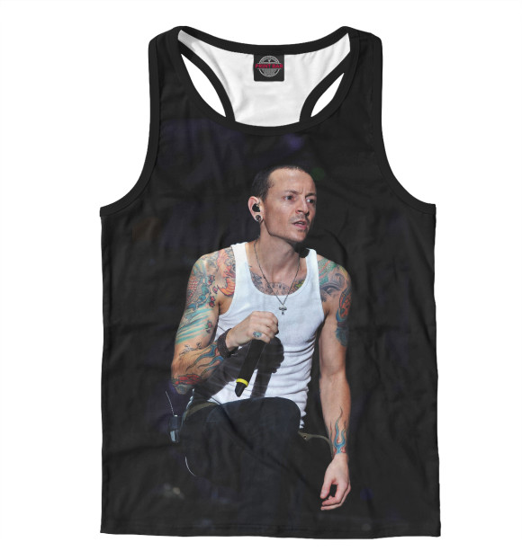 Мужская майка-борцовка с изображением Честер Чарльз Беннингтон цвета Белый