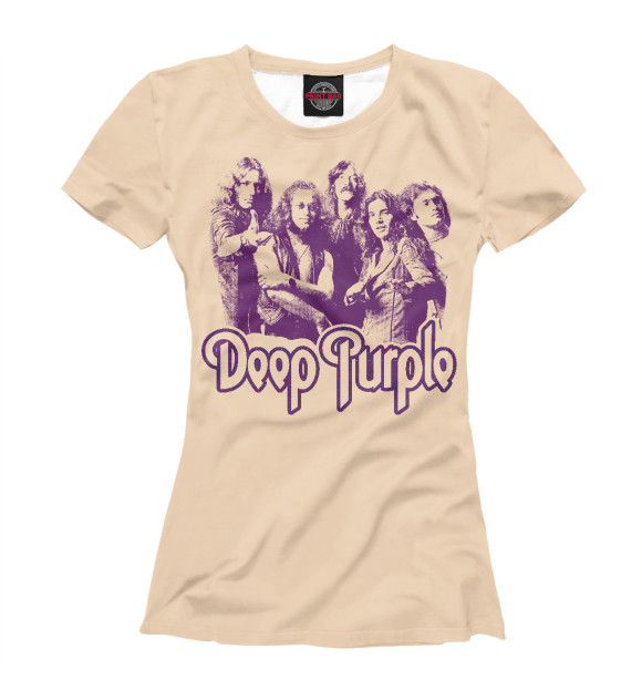 Женская футболка с изображением Deep Purple цвета Белый