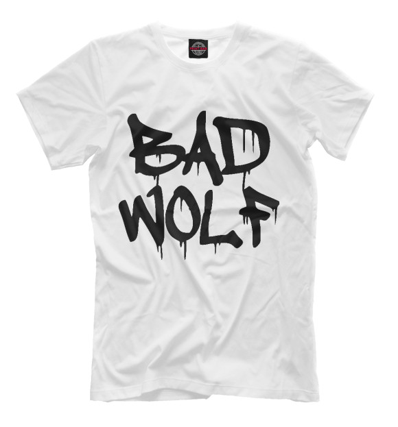 Мужская футболка с изображением Bad Wolf цвета Молочно-белый