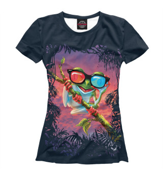 Женская футболка Лягушка в очках