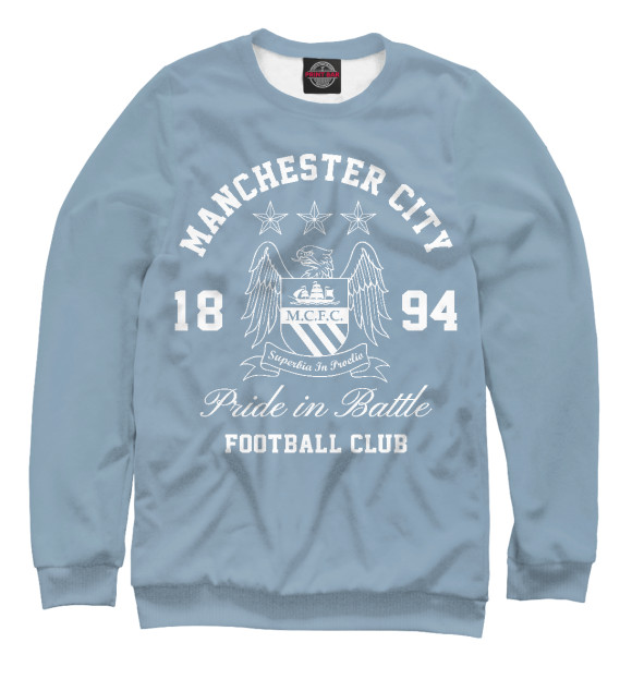Свитшот для мальчиков с изображением Manchester City цвета Белый