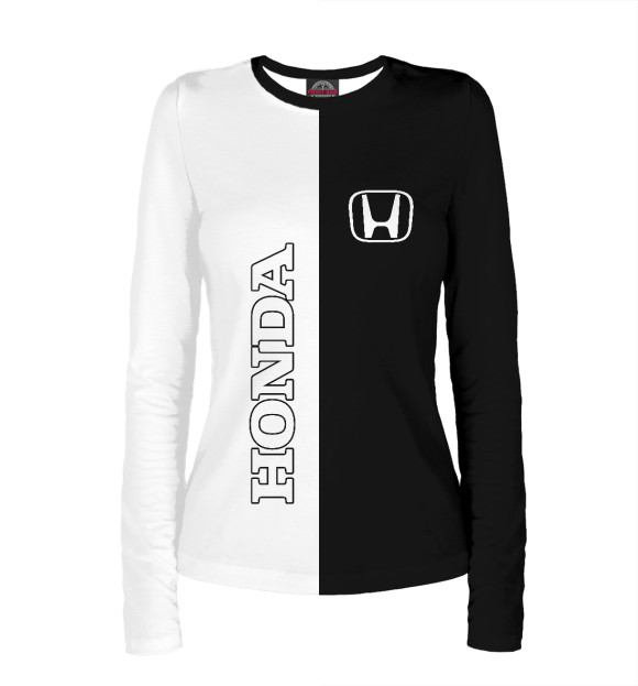 Женский лонгслив с изображением Honda цвета Белый