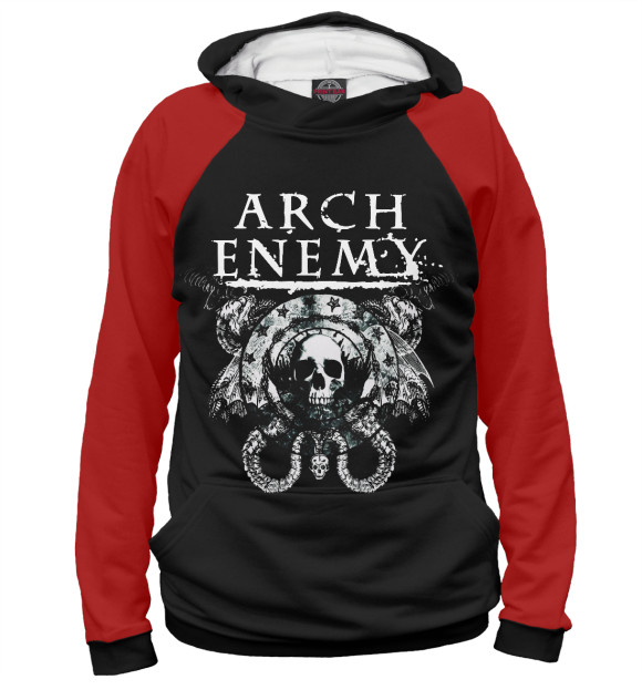 Женское худи с изображением Arch Enemy цвета Белый