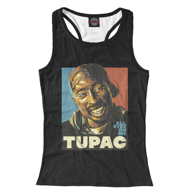 Женская майка-борцовка с изображением 2Pac цвета Белый