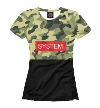 Женская футболка System полукамуфляжный