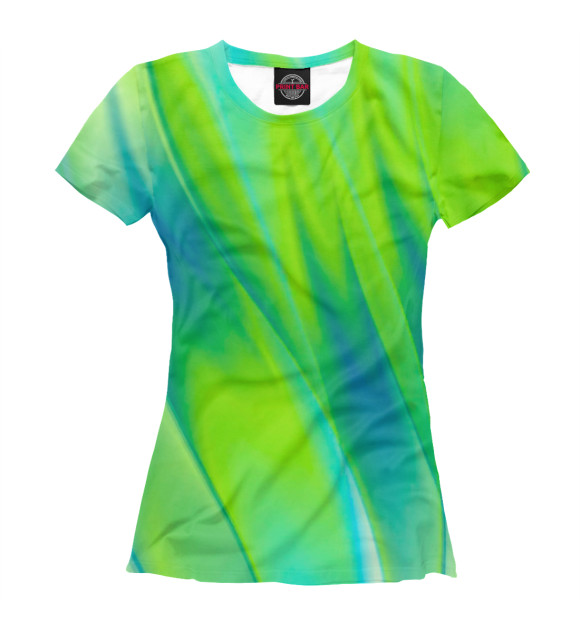 Женская футболка с изображением Зеленая абстракция цвета Белый