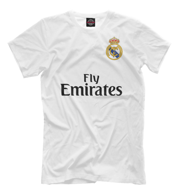 Футболка для мальчиков с изображением Форма Реал Мадрид цвета Молочно-белый