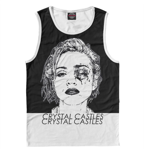 Майка для мальчика с притом Crystal Castles цвета Белый Майка для мальчика с изображением Crystal Castles цвета Белый
