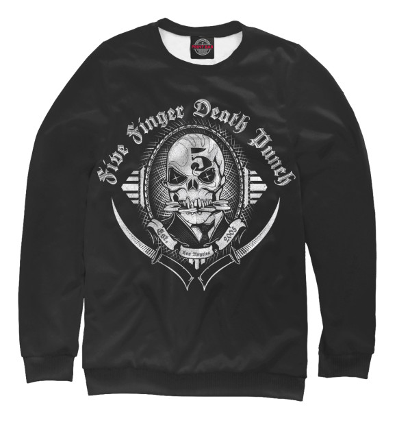 Мужской свитшот с изображением Five Finger Death Punch цвета Белый