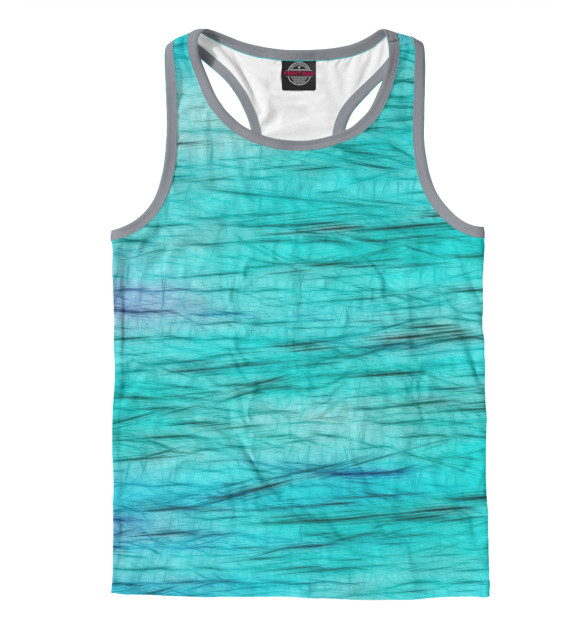 Мужская майка-борцовка с изображением Текстура цвета Белый