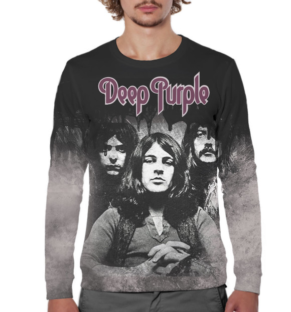 Мужской свитшот с изображением Deep Purple цвета Белый
