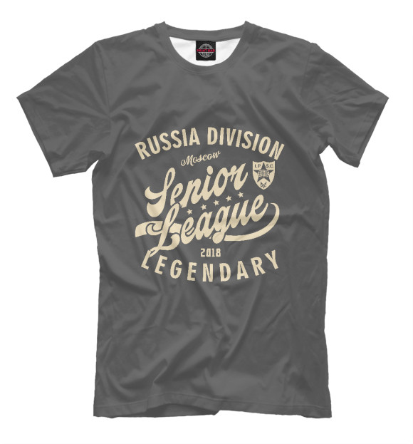 Футболка для мальчиков с изображением Senior League IPSC (Москва) цвета Серый