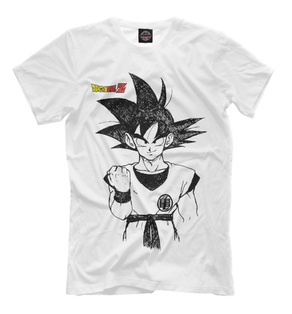 Мужская футболка с изображением Dragon Ball цвета Белый