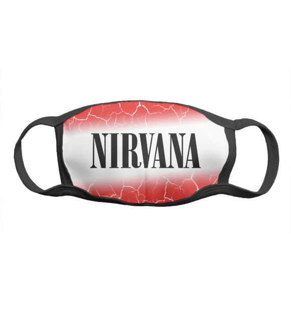 Маска тканевая с изображением Nirvana / Нирвана цвета Белый