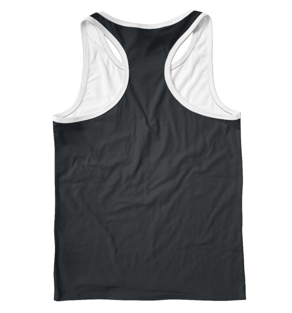 Мужская майка-борцовка с изображением Рыбалка цвета Белый