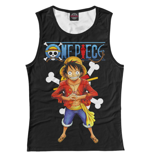 Майка для девочки с изображением One Piece цвета Белый