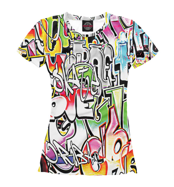 Футболка для девочек с изображением Психоделика цвета Белый