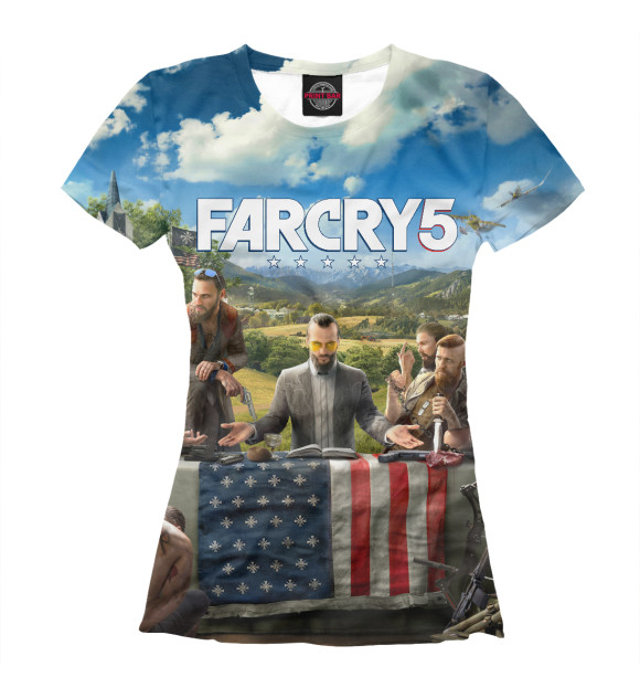 Футболка для девочек с изображением Far Cry 5 цвета Белый