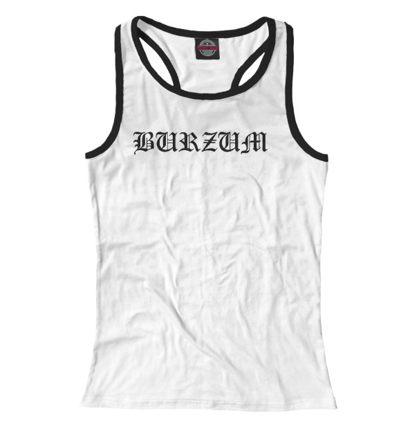 Женская майка-борцовка с притом Burzum цвета Белый Женская майка-борцовка с изображением Burzum цвета Белый